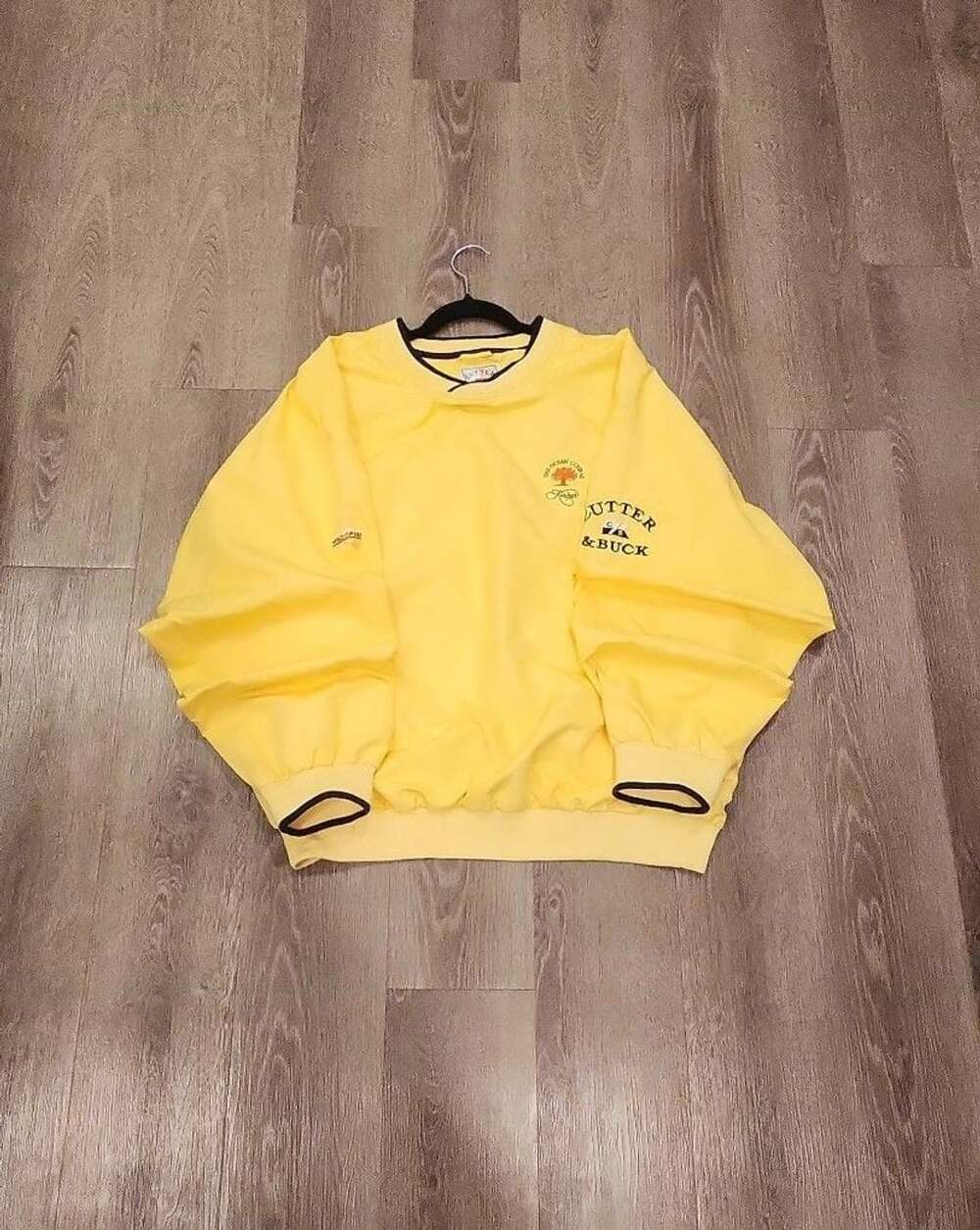 Cutter & Buck The Ocean Course Kiawah Yellow Windbreaker Pullover XL